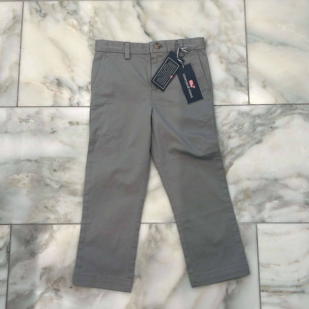 Vineyard Vines Boys Breaker anchor gray Pants size 5 NWT